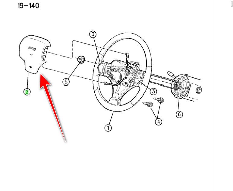 Подушка безпеки керма MOPAR 4856623 Jeep Grand Cherokee — запчастина Jeep — купити в Україні Jeep.in.ua