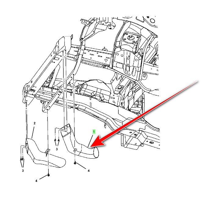 Повітропровід лівий MOPAR 5029993AC Jeep Grand Cherokee — запчастина Jeep — купити в Україні Jeep.in.ua