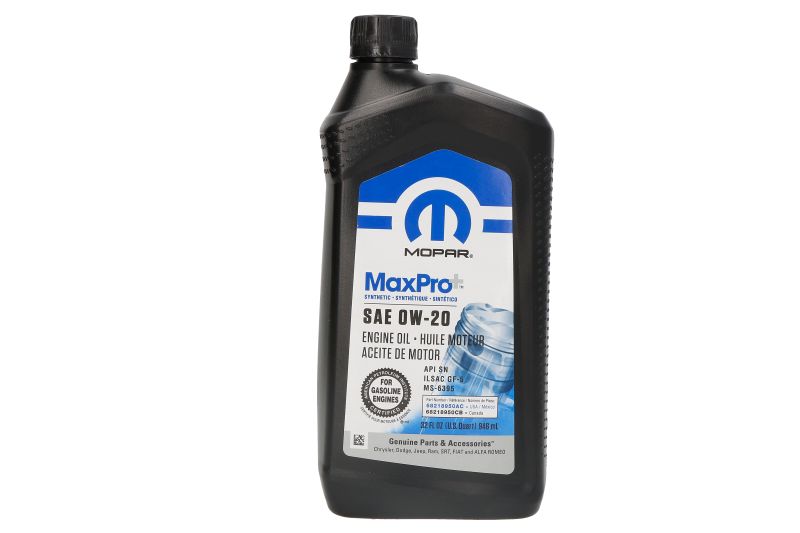 Олива 0W20 1кварта (946мл) MOPAR 68523994AA Chrysler Pacifica; Fiat 500; Dodge Durango; Jeep Cherokee, Renegade, Wrangler — запчастина Jeep — купити в Україні J