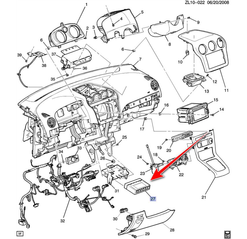 Модуль керування кузовом ACDelco 25934762 Cadillac DTS, CTS; Buick Enclave — запчастина Jeep — купити в Україні Jeep.in.ua