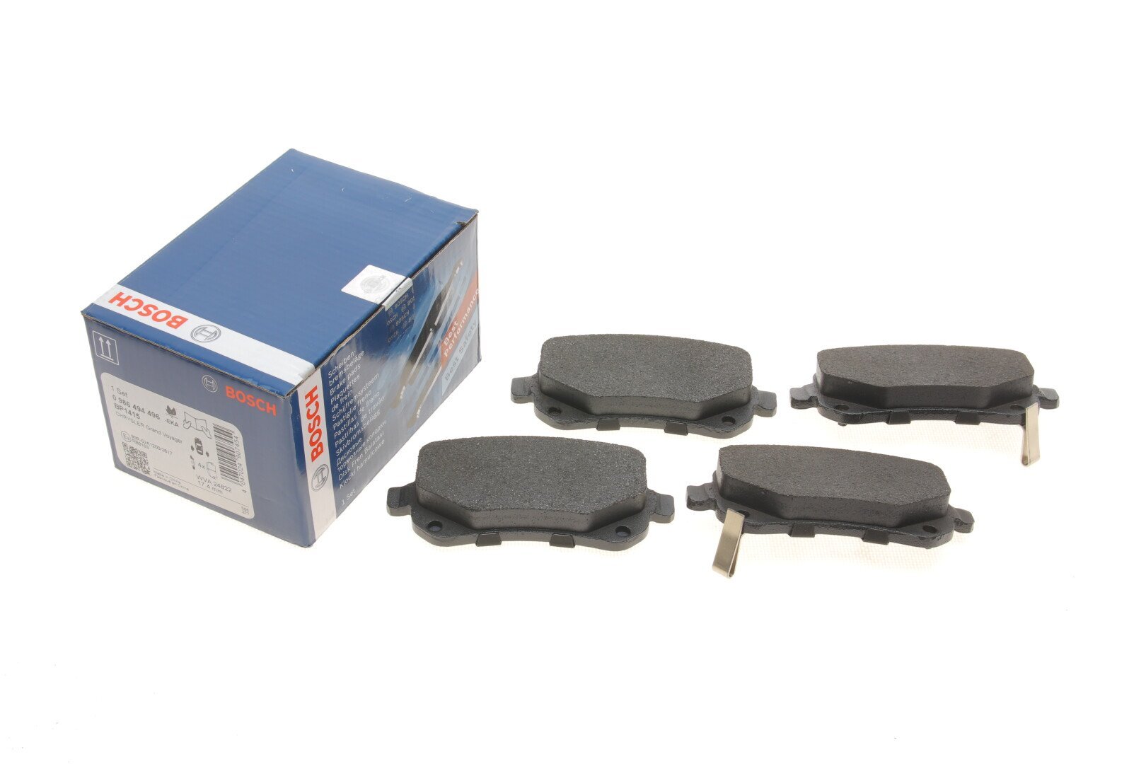 Гальмівні колодки, дискові BOSCH 0986494496 Dodge Grand Caravan, Caravan, Journey; Fiat Freemont; Chrysler Voyager — запчастина Jeep — купити в Україні Jeep.in.