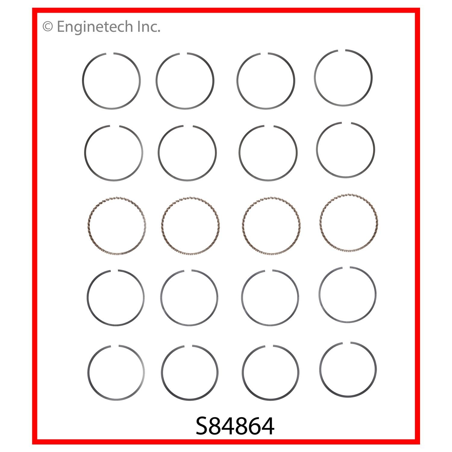 Кільця поршневі STD 1,5X1,5X3,0 к-кт Enginetech S84864 Ford Focus — Двигун і Система вихлопу / Кільця поршневі — купити в Україні Jeep.in.ua